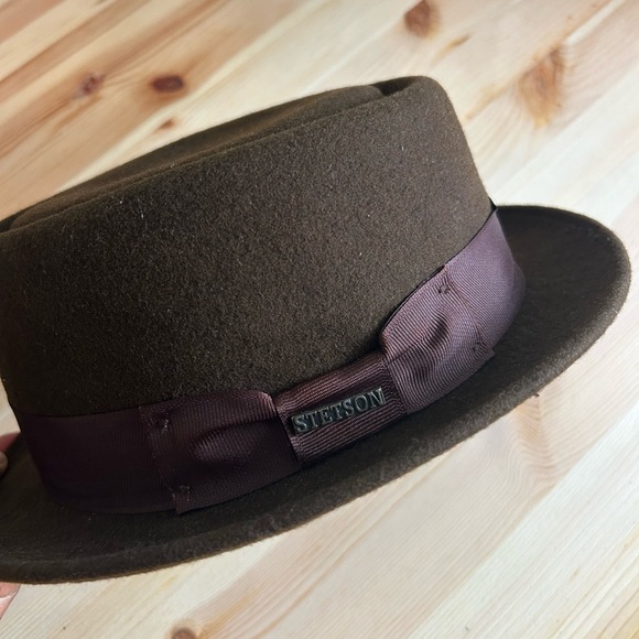 Stetson Other - Stetson Cranston Pork Pie Men's Hat in Chocolate Wool Felt Size Medium